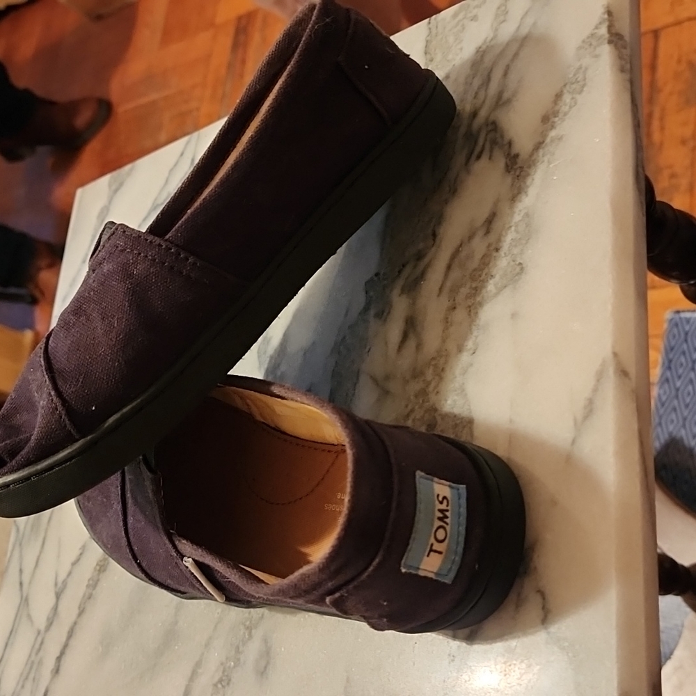 Black toms slip on shoes